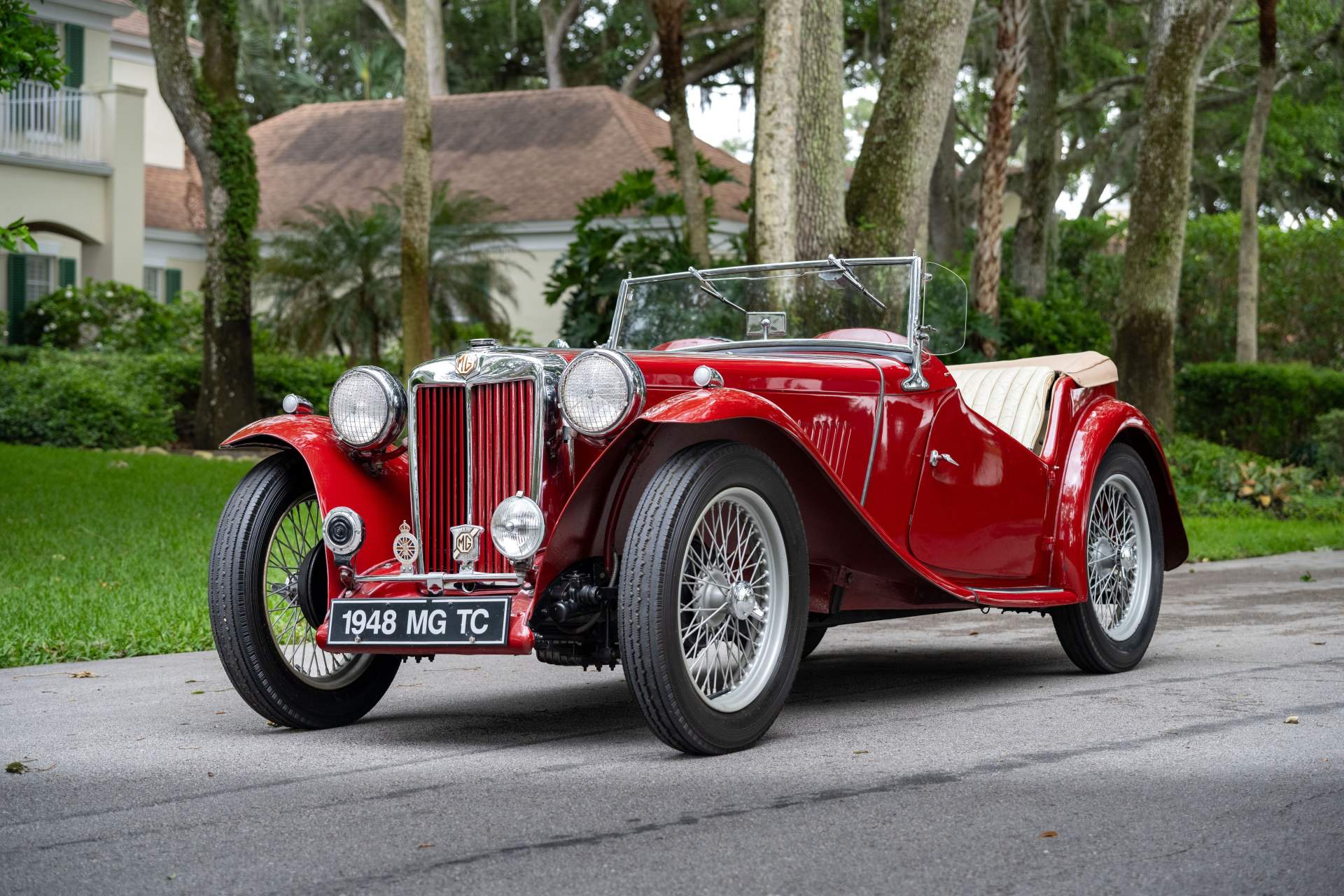 1948 MG TC Red front 3-4